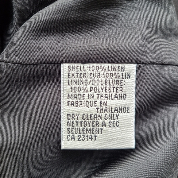 100% Irish Linen Vintage Little Black Dress, Size Medium - Picture 11 of 11